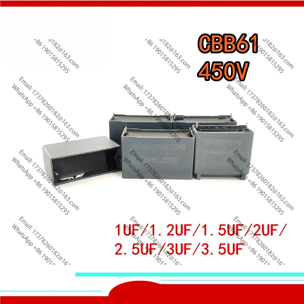 

10PCS CBB61 CBB6 1UF 1.5UF 2UF 2.5 3UF 3.5UF 450V Air Conditioner Main Board Circuit Board Fan Start Capacitor