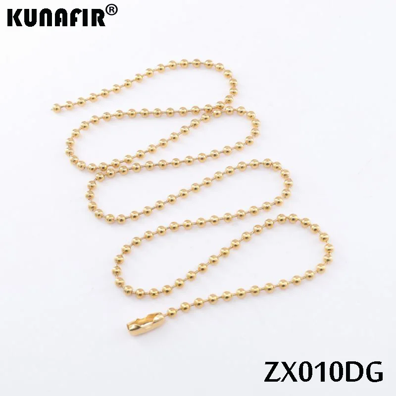 Golden color 1.2mm-3.0mm stainless steel necklace bead chain beaded necklace ball chain fashion jewelry ZX472DG