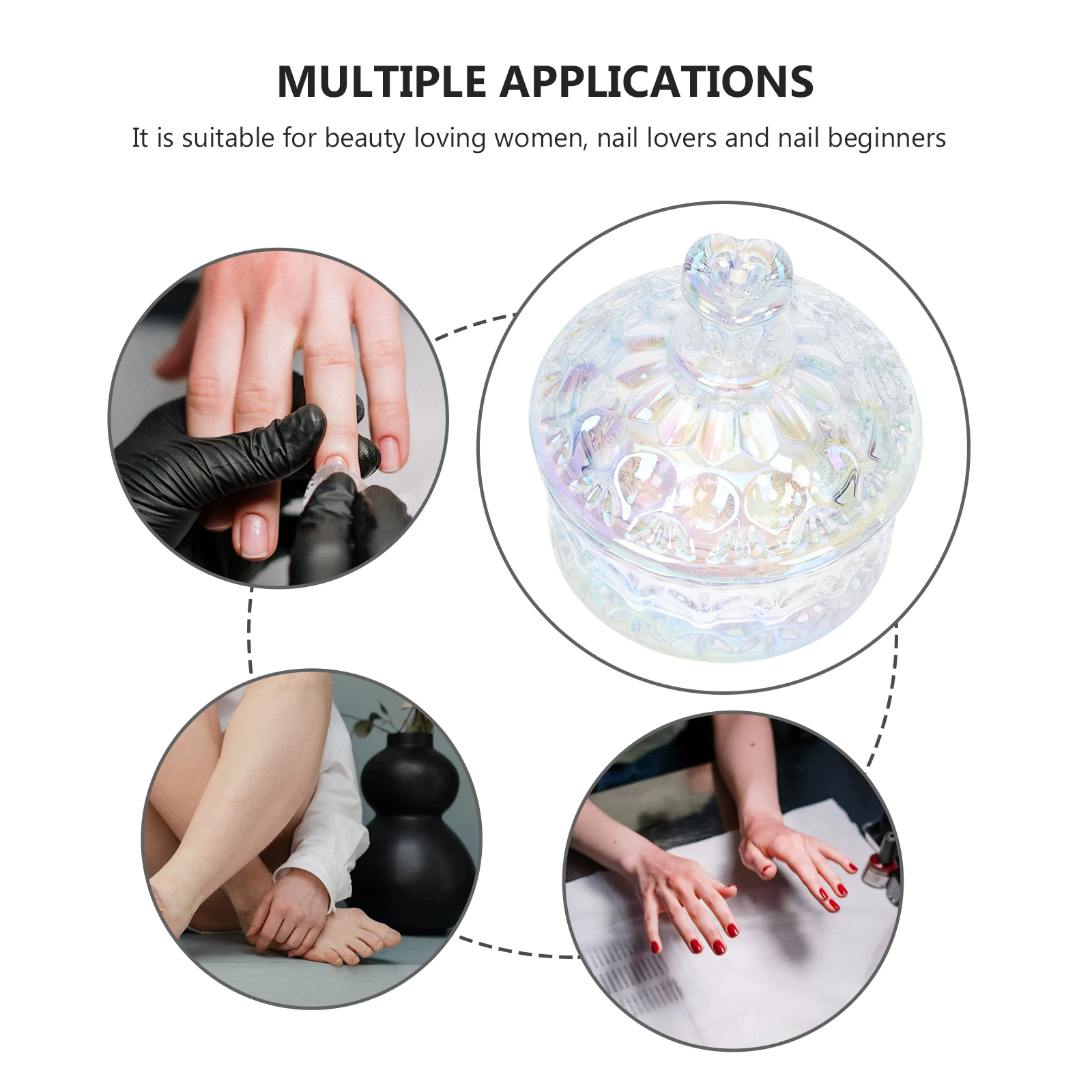 

1Pcs Premium Material Nail Art Liquid Cup Transparent Design for Manicure Pen Washing and Mixing Nail Art Cup Manicure Tool