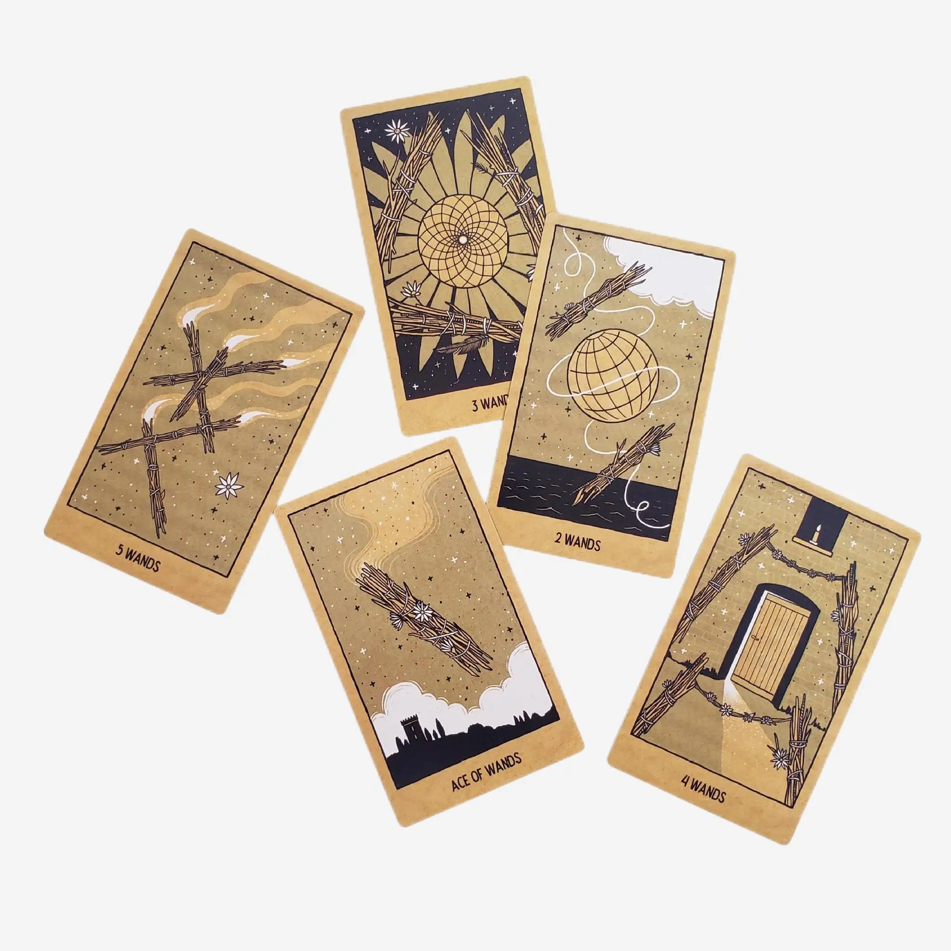 12x7cm Transient Light Tarot 78 Cards Prophecy Fate Divination Deck Family Party Board Game Manual Fortune Telling Game Cards