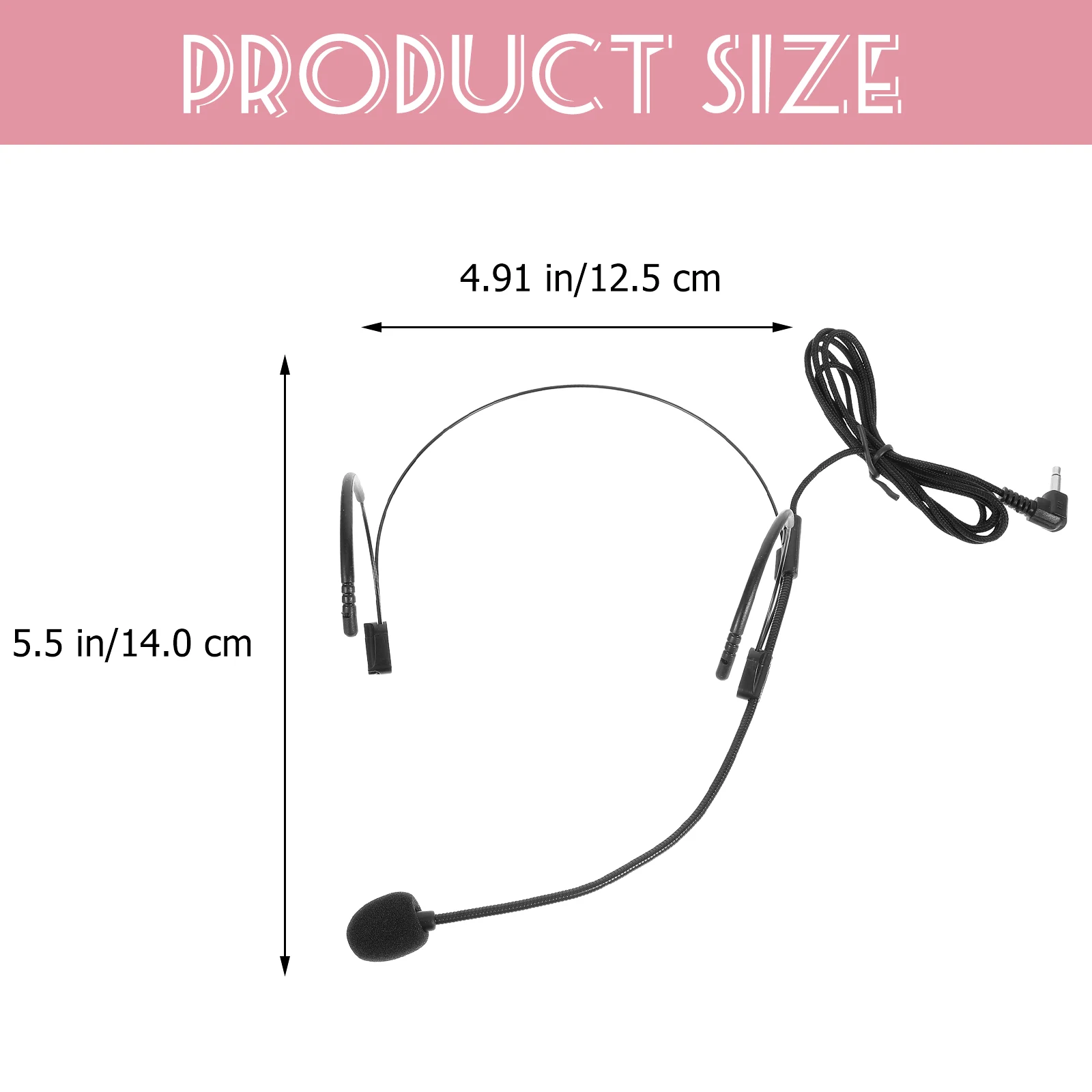 

Head mounted Microphone Earphones Headset for Singing Speaking s Black Ultra thin Two ear Hanging Mic Vibrant Audio Transmission