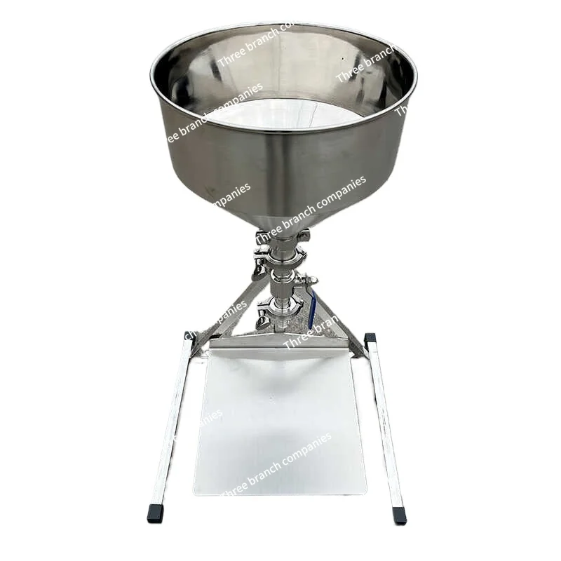 Extra Large Diameter Funnel with Control Switch Liquid Powder Paste Filling Material Bucket Rack Pepper Sauce Quantitative