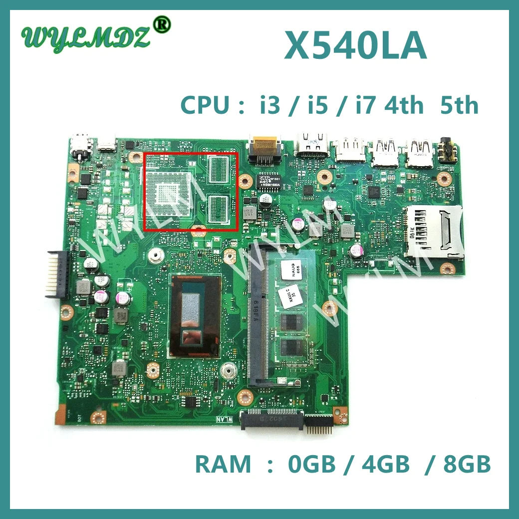 X540LA MB._4G/i5-5200U/AS 4GB RAM  Mainboard For Asus X540L X540LJ X540 F540L Laptop Motherboard Test ok