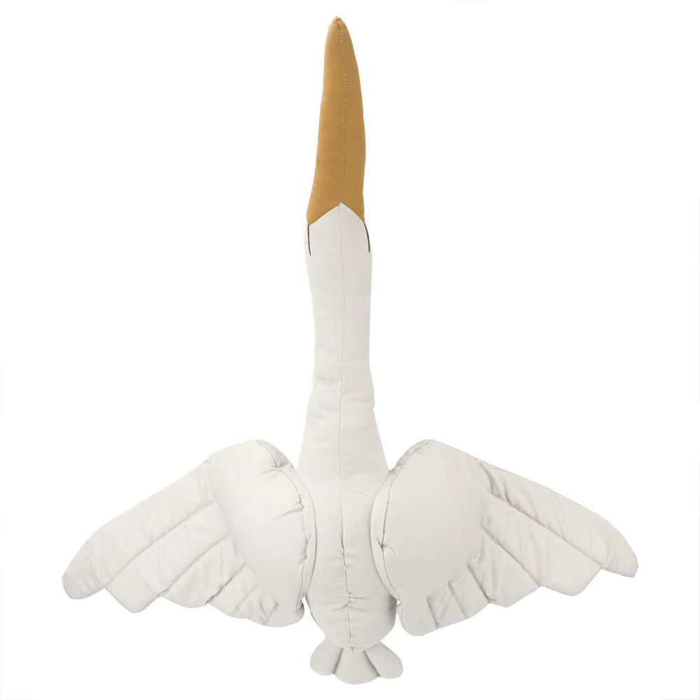 Wall Hanging Swan Bedroom Nursery Room Decoration Plush Stuffed Doll Linen Fabric Baby Soothing Pillow Hanging Ornaments
