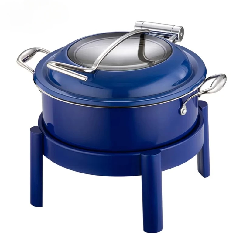 Multi-color Chafing Buffet Stove Luxury Serving Dish Food Warmer Buffet Display Stainless Steel Buffet Stove