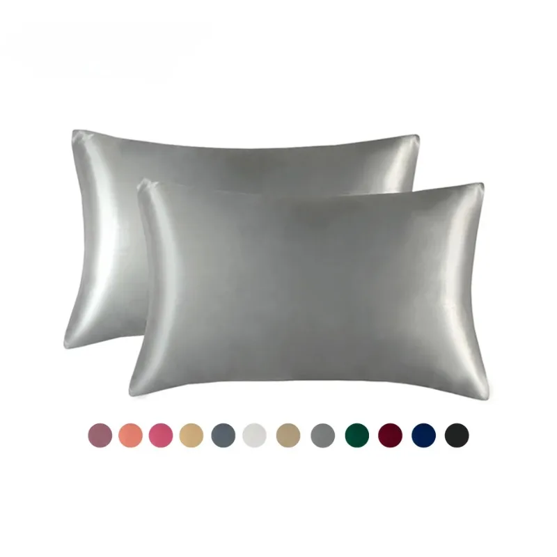 SilkY Satin Pillowcase  Imitate Silk Satin Queen King Size For Hotel Home Soft Healthy Cushion Cover