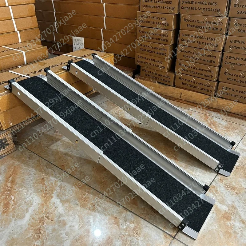 Portable aluminum alloy ramp assist wheelchair ramp pad climbing board extendable aluminum ramp