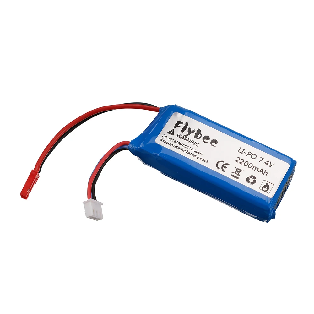 2S Lipo Battery 7.4V 2200mAh JST Plug Battery For RC Helicopter Toys Car Boats Drone 7.4v Rechargeable Electric Toys Battery