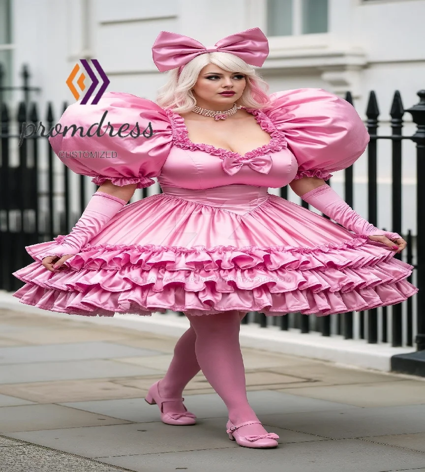knee length dresses for ladies Pink Doll's Outfit One Piece Pajama- Halloween Outfit, Xs / Pink