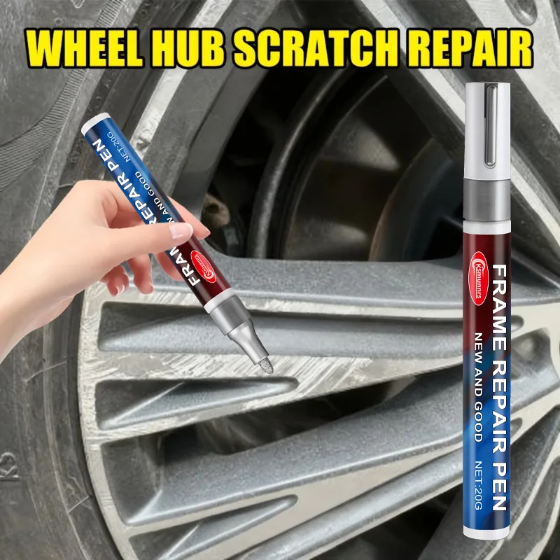 Car Wheel Scratch Repair Pen Wheel Hub Touch-Up PenSuitable for all types of silver wheels, car bodies and moreOne-step easy rep