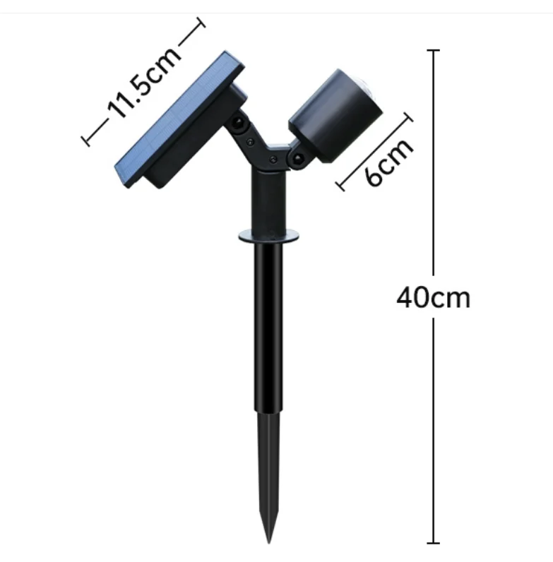 2 pieces Outdoor Solar Lawn Spotlights With IP65 Waterproof Landscape Lighting Are Suitable For Flags Trees Gardens
