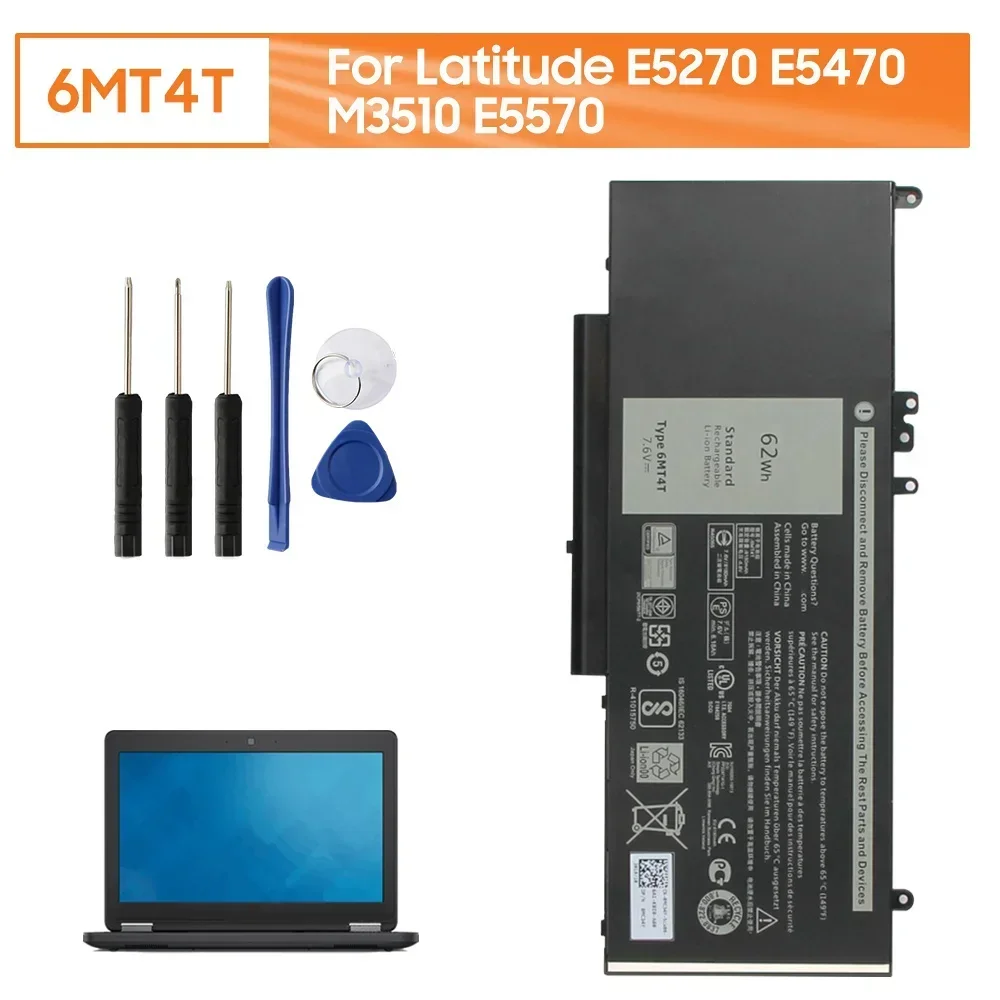 

Сменный аккумулятор 6MT4T для DELL Latitude E5270 E5470 M3510 E5570 с инструментом