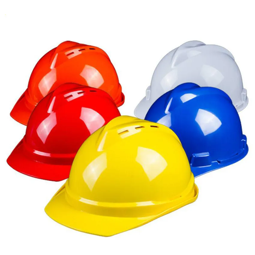 Worker PE Plastic Insulation Material Red Yellow Workplace Safety Head Protection  Safety Helmet Work Hard Hat Cap