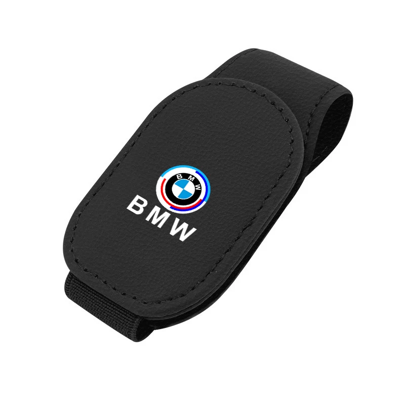 

Leather/Carbon Fibre Car Glasses Clip Sunglasses Bracket Cards Case For BMW 50th Anniversary 1 3 5 7 series E83 F16 E70 X1 X2 X3