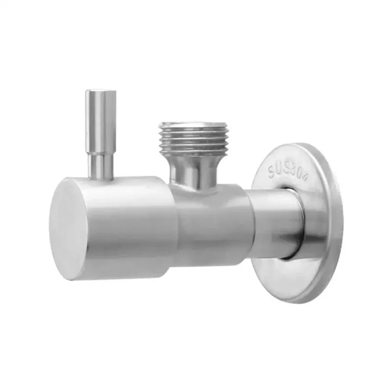 

304 Stainless Steel Faucet Triangle Valve 4 Points Thread Angle Valve Inlet Water Stop Valve Apply To Kitchen Sink Bathroom