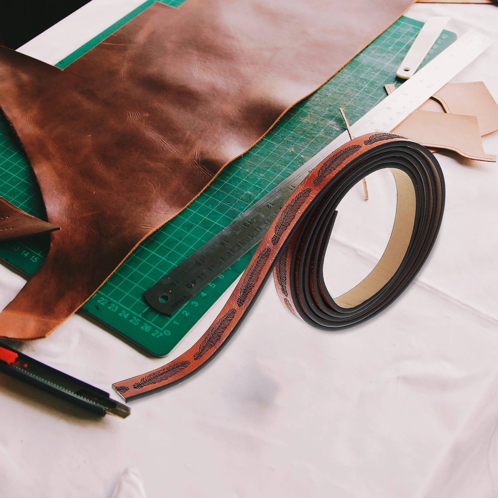 

1 Roll Diy Bracelet Strip Sturdy Material For Crafts Belt Watch Strap Bag Handle Pet Collar Craft Making Kit