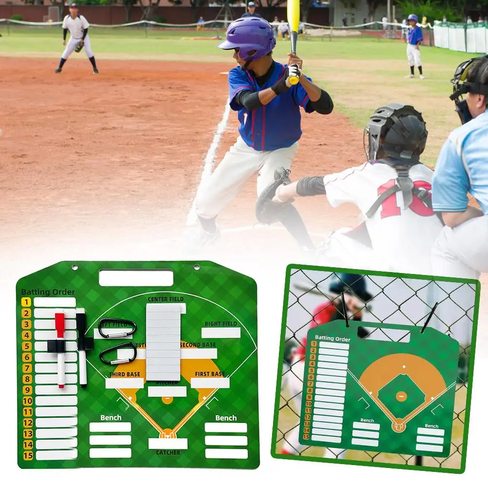 

2024 Baseball Trainer Clipboard Magnetic Dry Erase Board For Baseball Training Display PlayersPositions Court White Board L4J4