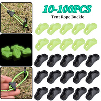 Camping Tent Rope Buckles Cord Tightener Tools Fastener Adjuster Non-Slip Rope Camping Portable Outdoor Elements