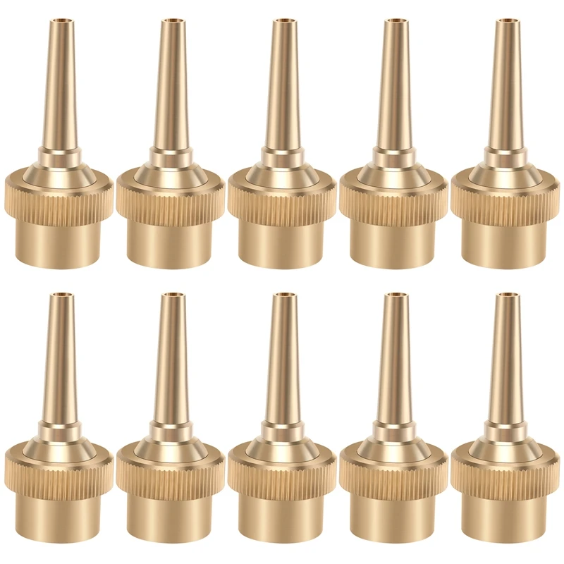 PORK-10Pcs 1/2 Inch DN15 Brass Jet Straight Adjustable Fountain Water Spray Nozzles Pool Nozzles Garden Landscape Decoration Fou