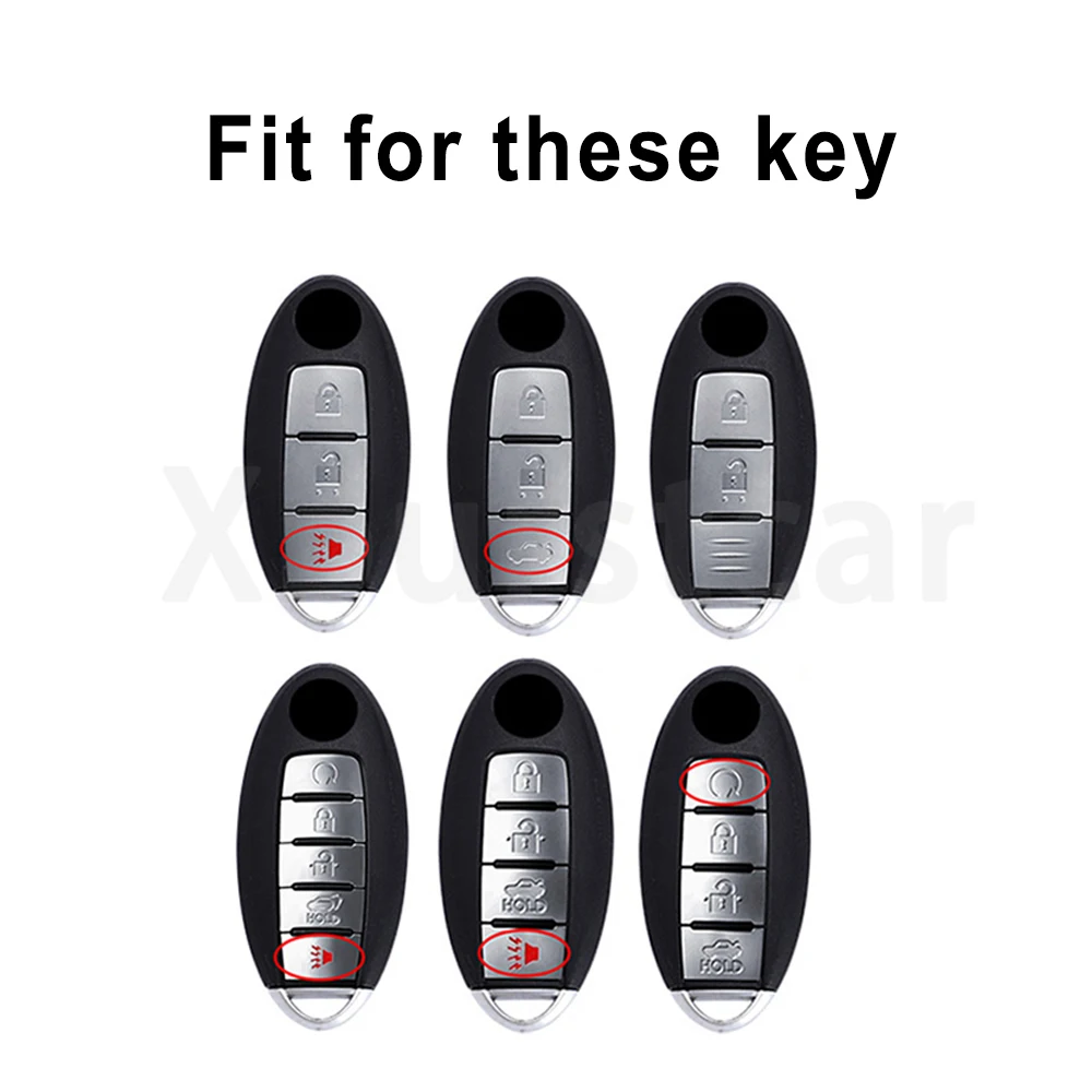 حافظة مفاتيح السيارة فوب شل لينة شفافة بولي يوريثان لنيسان ماكسيما كويست ألتيما Teana باترول مورانو X-Trail T33 قاشقاي J12