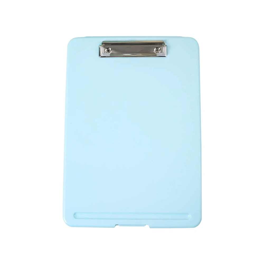 A4 Plastic Storage Clipboard Document File Folders Writing Pad Clipboard Organizer Box School Office Stationary Supplies