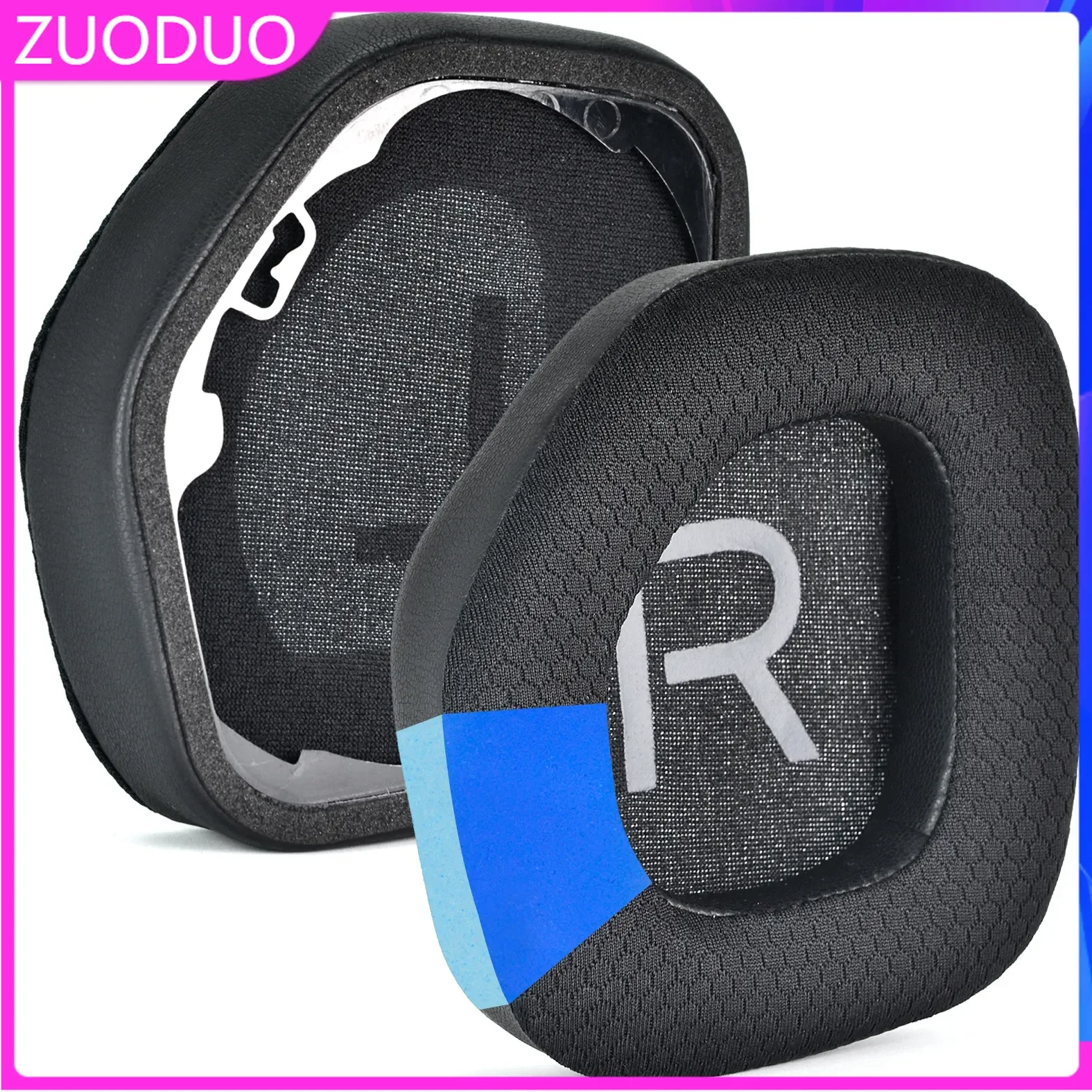 

ZUODUO Ear Pads For Alienware AW988 Headphones Replacement Soft Foam Cushion Cooling Gel Sponge Pad Leather Earmuffs