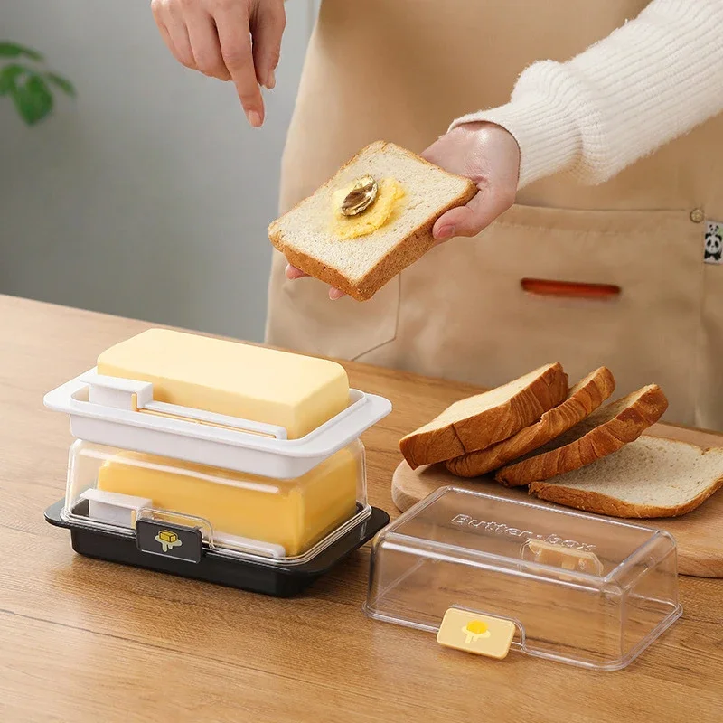 New Butter Dish with Lid Butter Dividing Storage Box Container Kitchen Storage Seal Butter Splitting Box Cheese Keeper Box