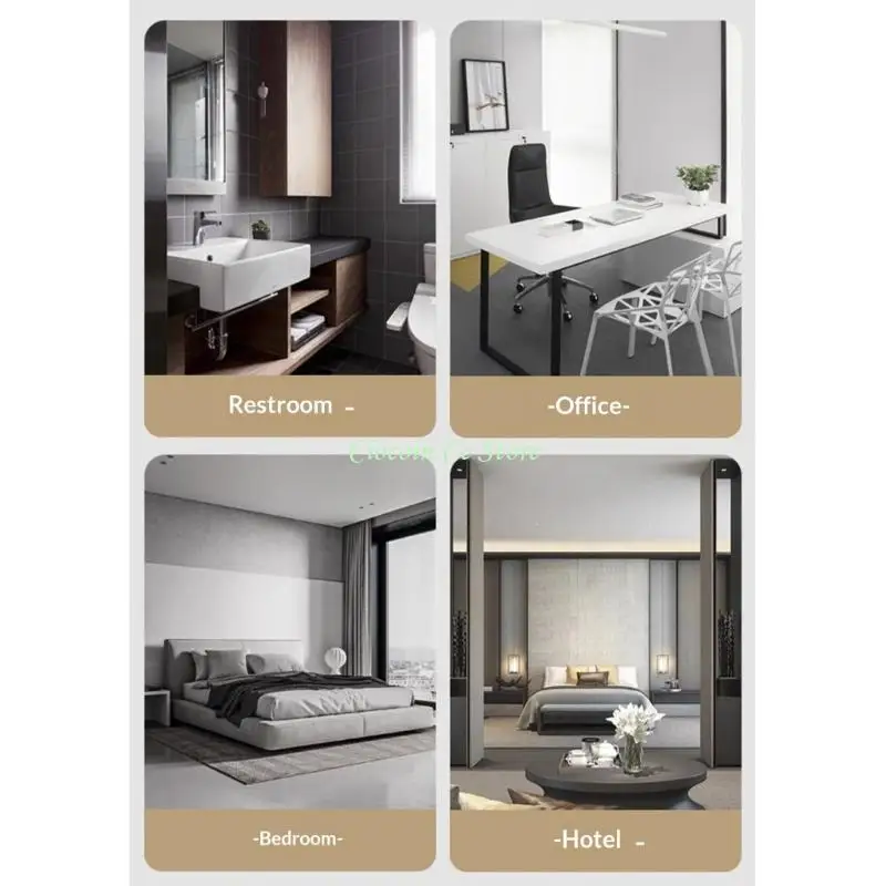 X90F Easy Install No Tools Door Holder Zinc Alloy Automatic Release System Damage Mounting for Renters Apartments