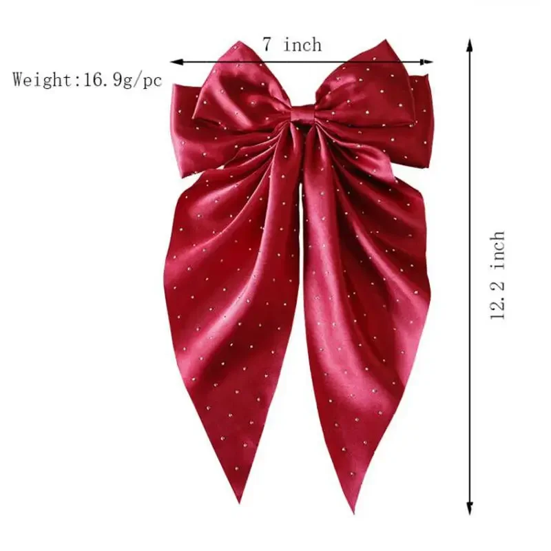 2Pcs Woman Girls Bowknot Streamer Hairpin Chiffon Ribbon Barrette Bow Back Head Spring Clip Headwear Fashion Hair Accessories