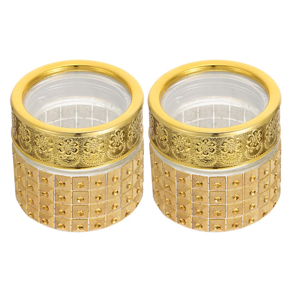 

2Pcs Portable Travel Size Empty Bottles Small Glass Jars with Lids for Skincare Products Versatile Usage Travel Size Bottle