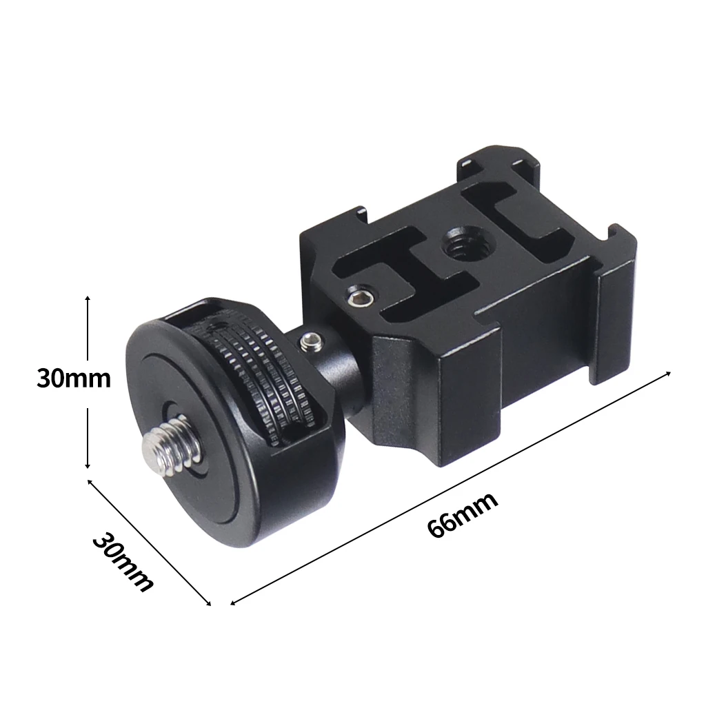 Kamera Blitzschuh Mount Adapter Aluminium Triple Cold Shoe Halterung Stativ Kugelkopf Monitor für DJI Mic 2 Studio Video Licht Stehen – Detail 13