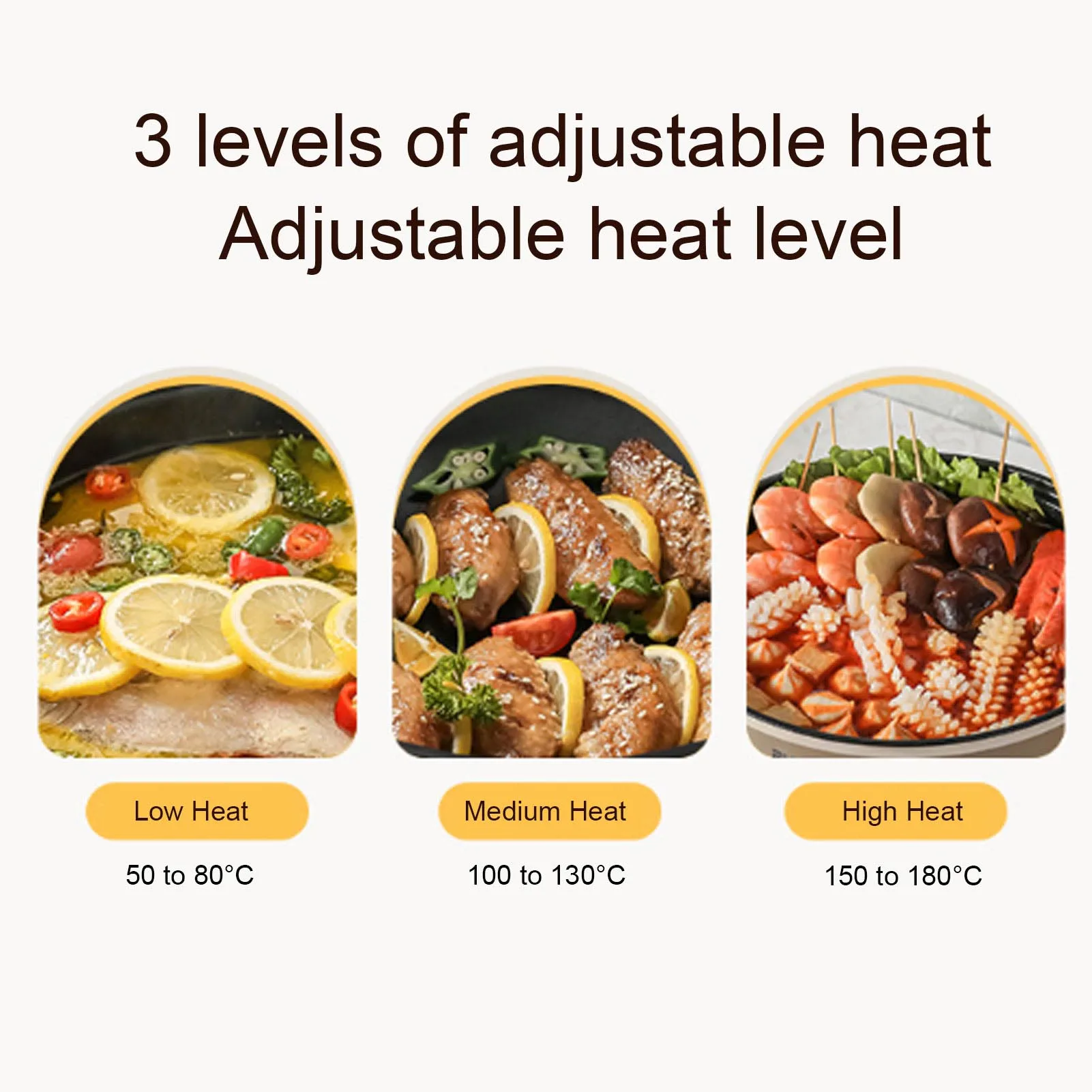 Panela elétrica 3l de grande capacidade, anti-queimadura, toque seguro, revestimento antiaderente, fogão elétrico multifuncional com cesta de vapor