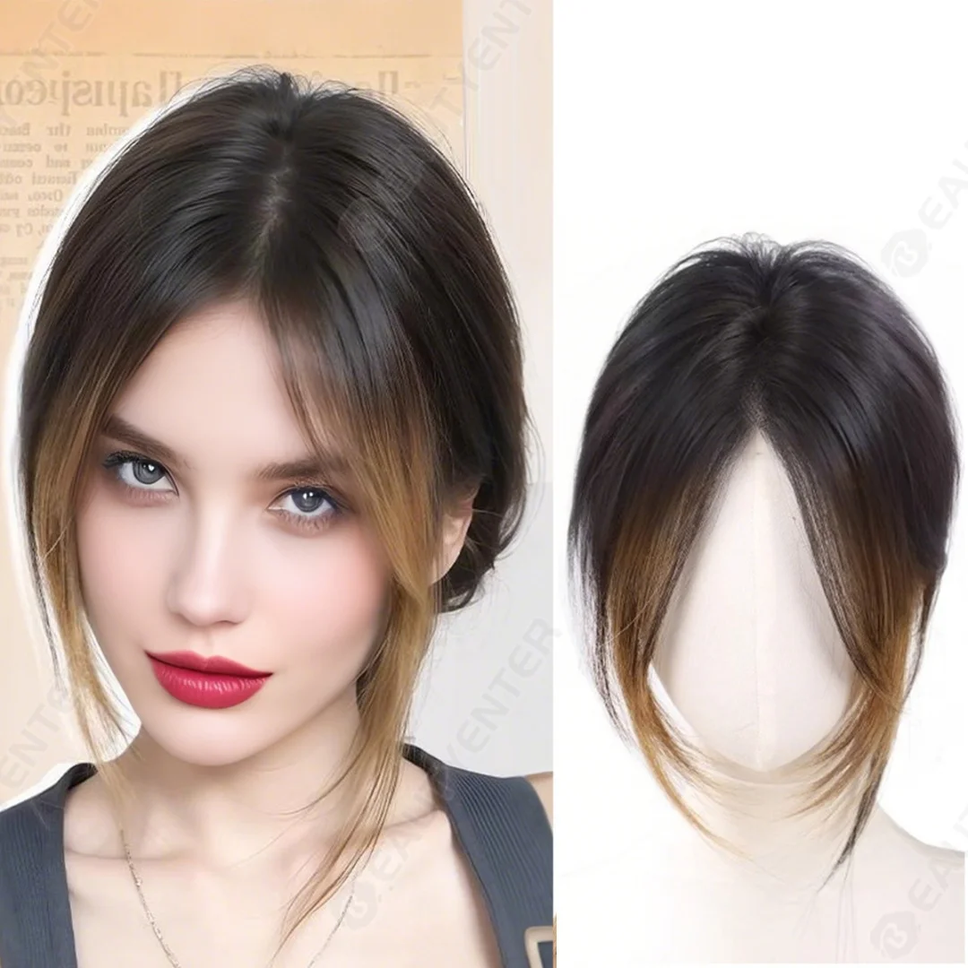 

Volumizing Doll Bangs Wig Top High Crown Fake Bangs Dyed Mood for Quick Hair Fixation Cosplay Party Halloween