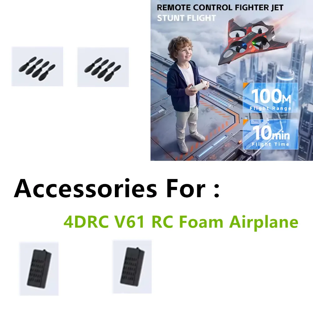 4DRC V61 Drone Battery 3.7V 700mAh 4DRC V61 Propeller Blade 4D-V61 Drone Spare Parts V61 Drone Accessories