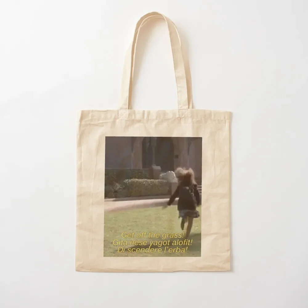 Princess Diaries Get Off The Grass Tote Bag bag luxury women Shopper handbag Canvas Tote Bag