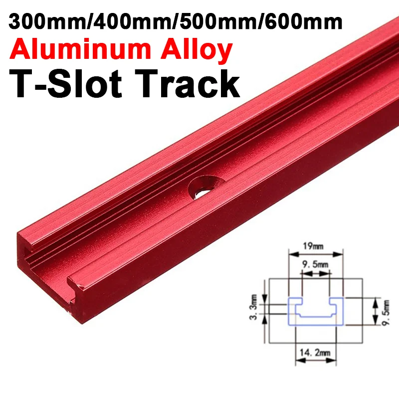 300MM-600MM Aluminium Alloy T-tracks Slot Miter Track Jig Miter Bar Slider DIY Woodworking Tools Table Saw Milling Table T-slot