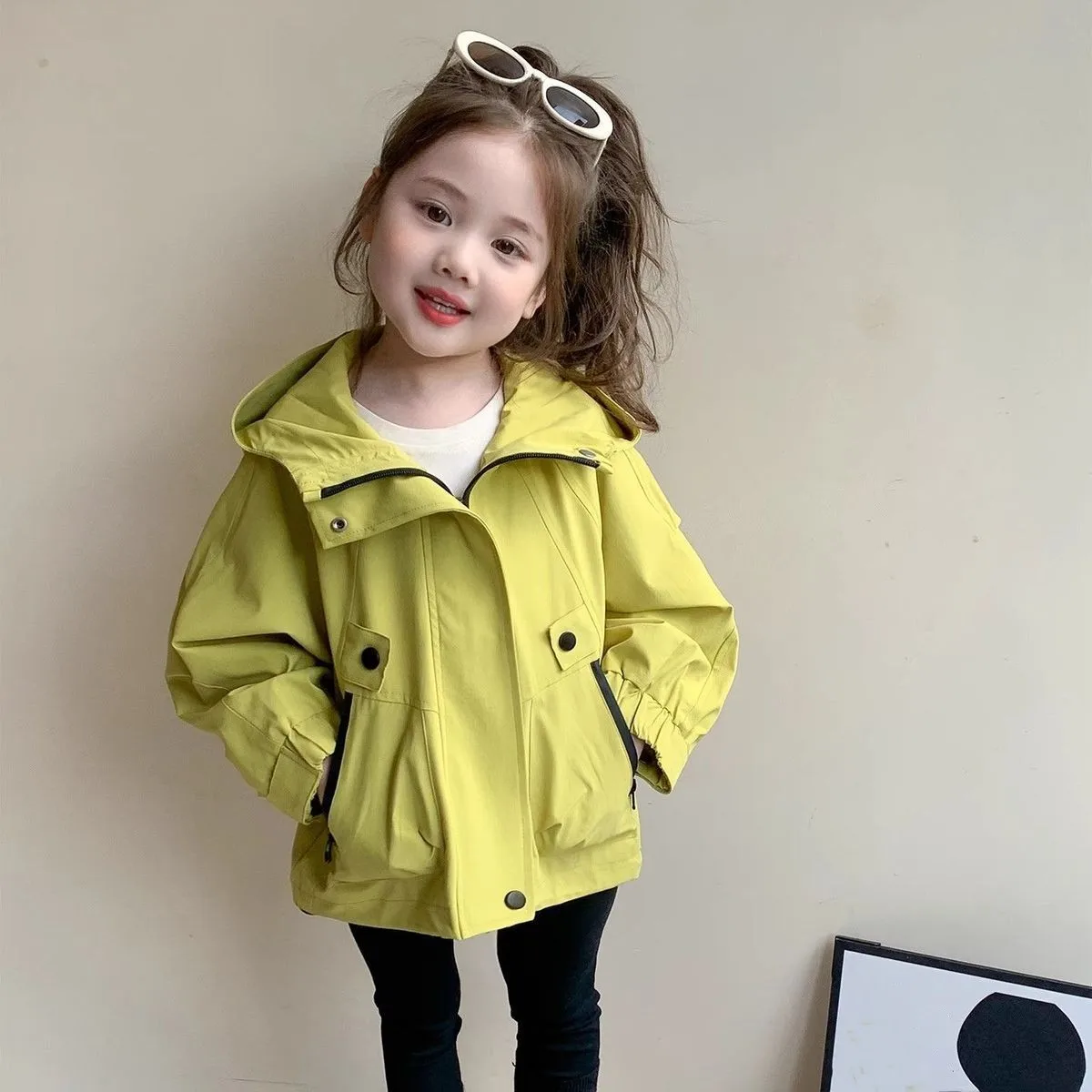 

Girls Coat Outerwear Spring and Autumn New Fashionable Children's Stormtrooper Jacket for Girls' Baby Autumn Casual Jacket