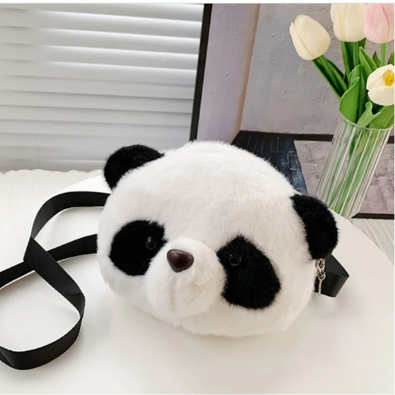 

New Chinese National Treasure Panda Backpack Doll Cartoon Cute Mobile Phone Diagonal Cross Bag Plush Toy Girl Christmas Gift