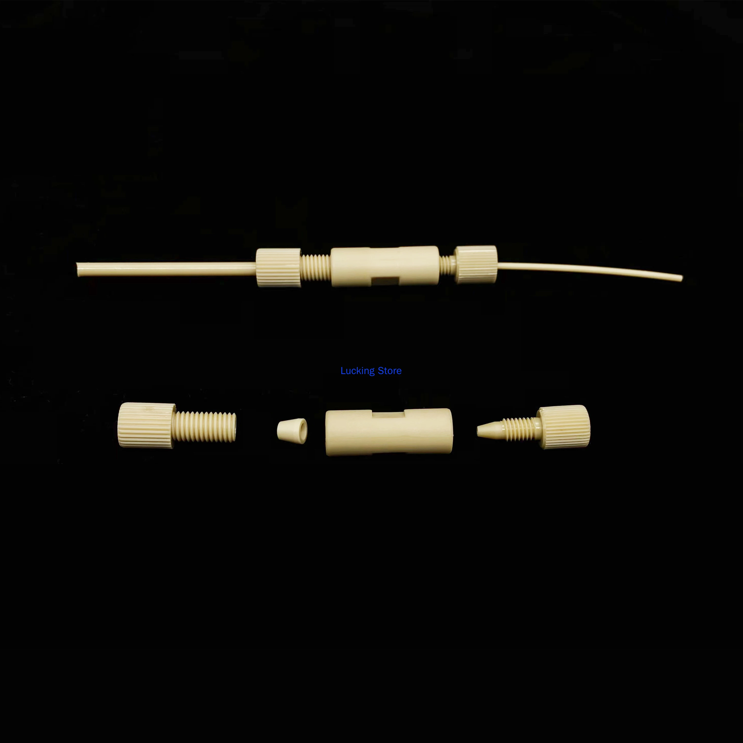 Liquid Chromatography Two-way PEEK Reducing Straight Connector 1/32 To 1/16 Inch Pipe Fitting Adapter Set