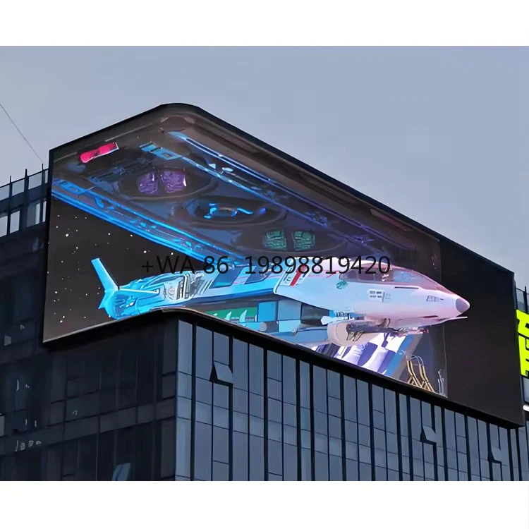 Customizable Custom P4 Outdoor Waterproof LED Advertising Display Video Wall Naked 3D Digital Advertising LED Billboard Large Vi