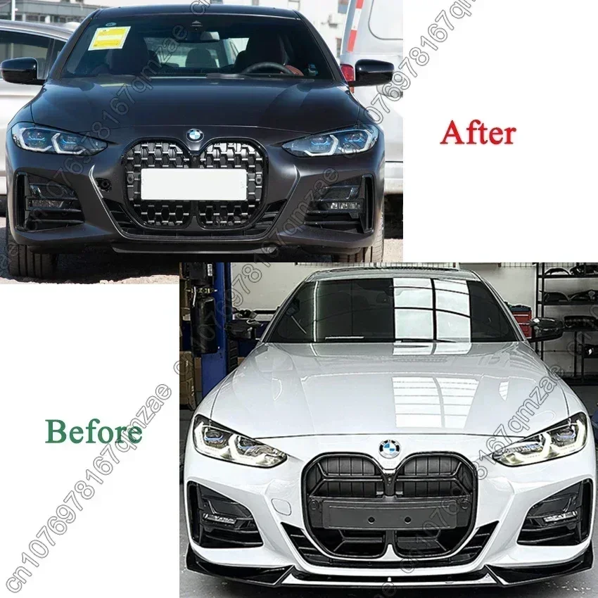 Car Front Grille For BMW 4 Series G22 G23 430i M440i 2021-2024 ABS CSL/Diamond Style Front Kidney Bumper Grills Body Kits