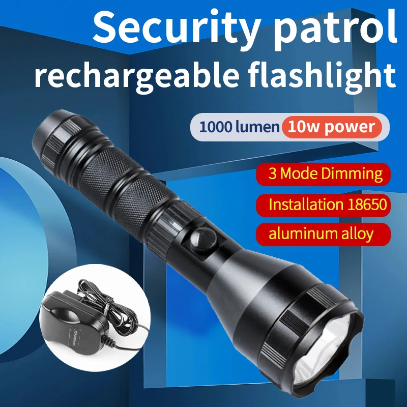 

superbright portable explosion-proof LED rechargeable aluminum alloy flashlight