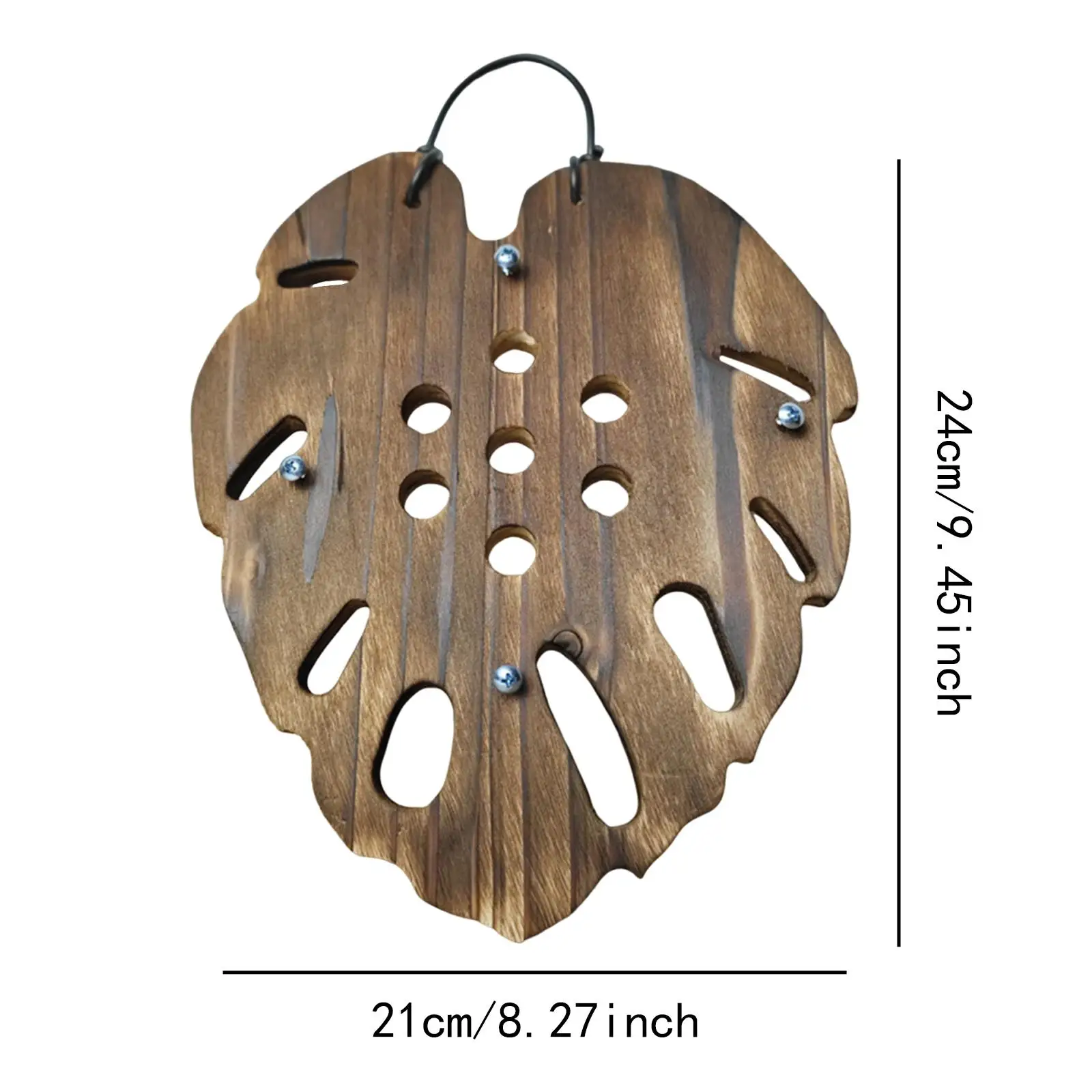 Macetero de pared Staghorn Fern, accesorio de aspecto rústico, macetero colgante versátil, marco de madera para plantas trepadoras, montaje sencillo