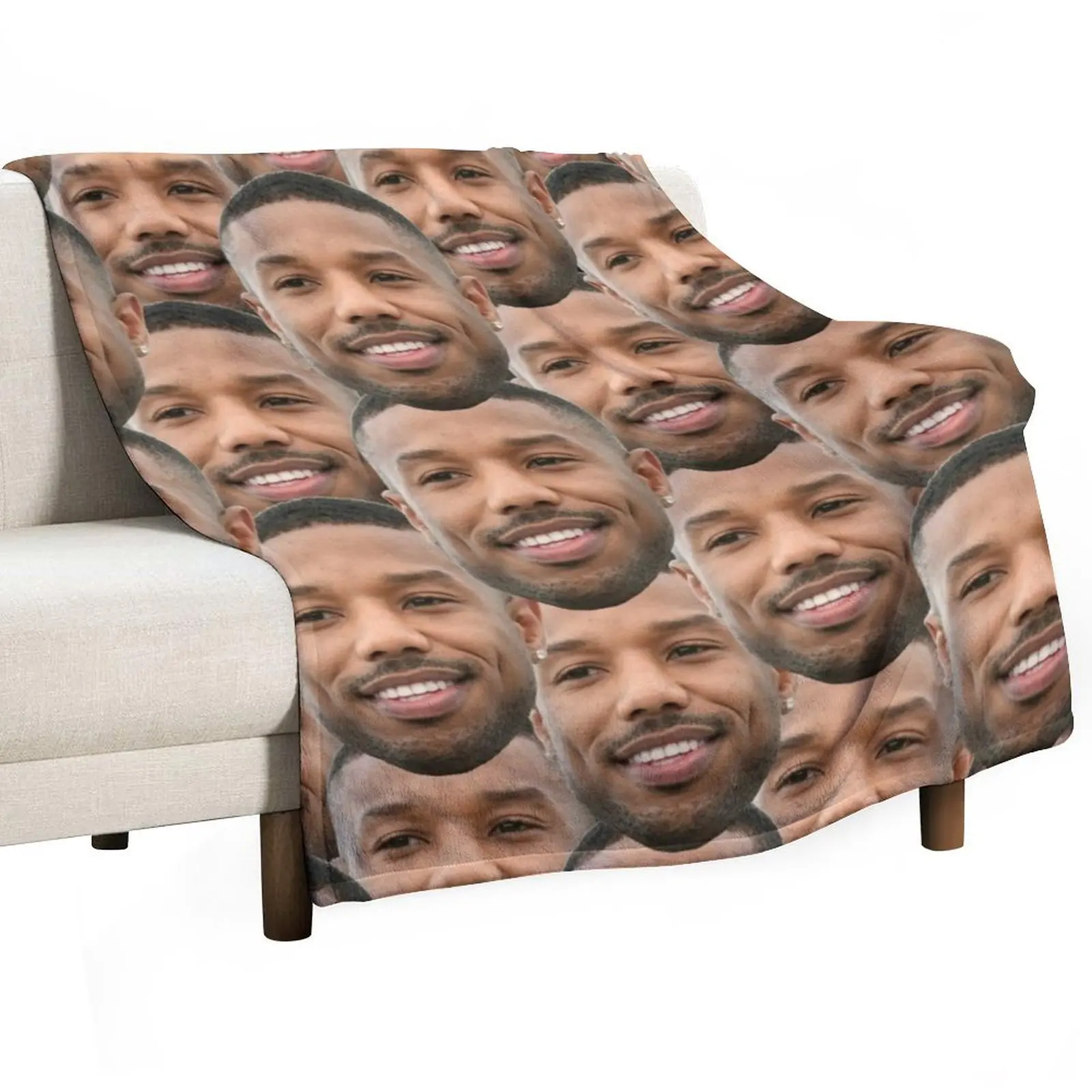 Michael B Jordan heads Throw Blanket halloween Bed Sleeping Bag Thermals For Travel Blankets