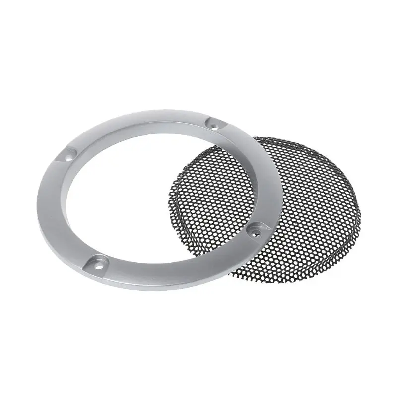 2pcs 3inch Decorative Steel Mesh Circle Car Speaker Protective Cover Cases Horn Guard Decorative Circle Video Accessory