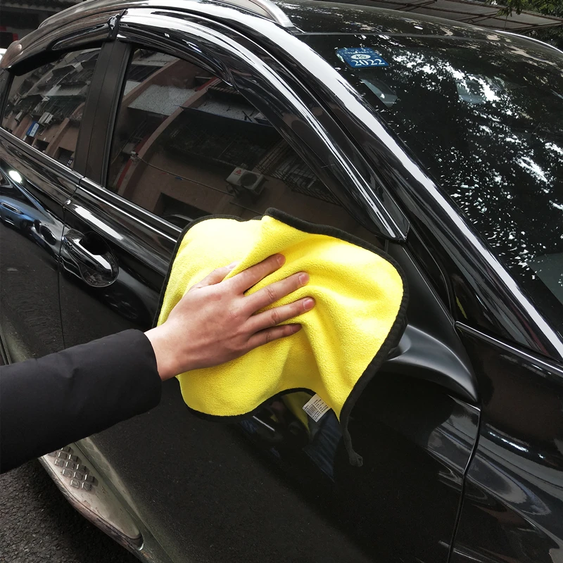 2/5/10pc Microfiber Wash Towel Car Cleaning Detailing Car Drying Cloth Window Glass Double Layer Cleaning Cloth Car Wash Supplie