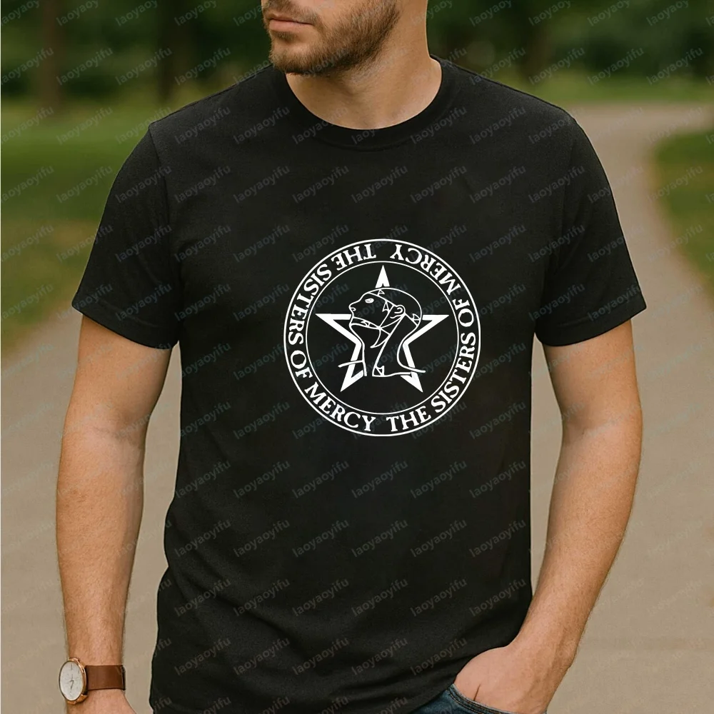 The Sisters of Mercy Gothic Rock Band Summer Trend Short-Sleeved Men's and Women's Universal Shirt Comfort T-Shirt