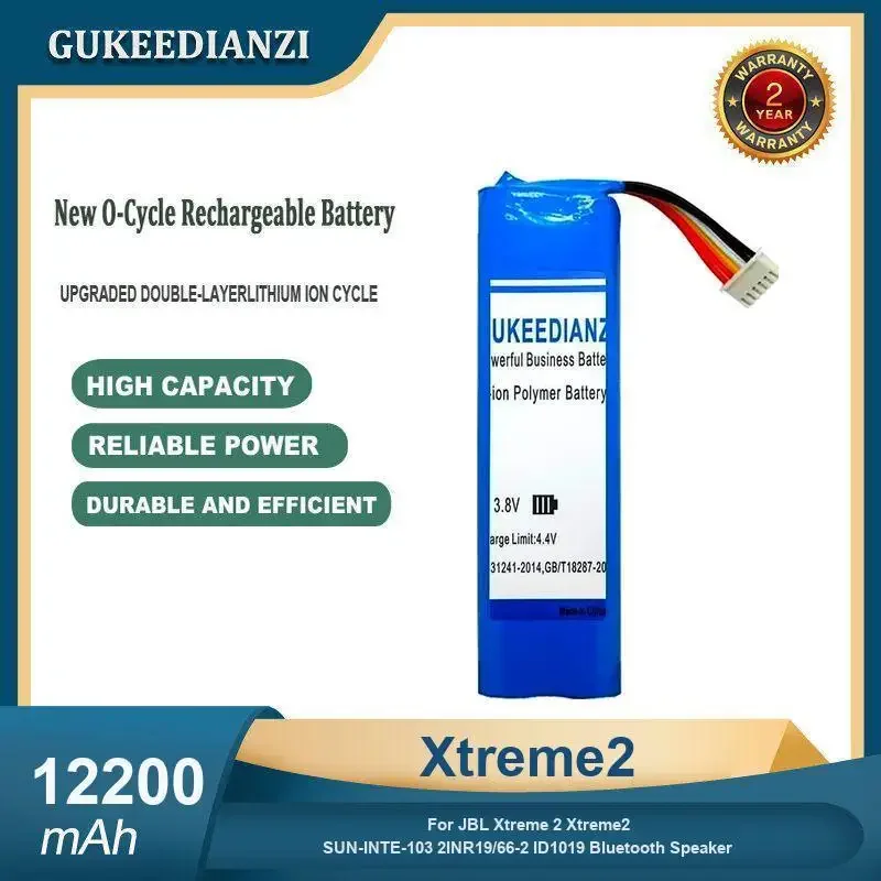

12200mAh Xtreme2 Bluetooth Speaker Battery For JBL Xtreme 2 Xtreme2 SUN-INTE-103 2INR19/66-2 ID1019 Bluetooth Speaker