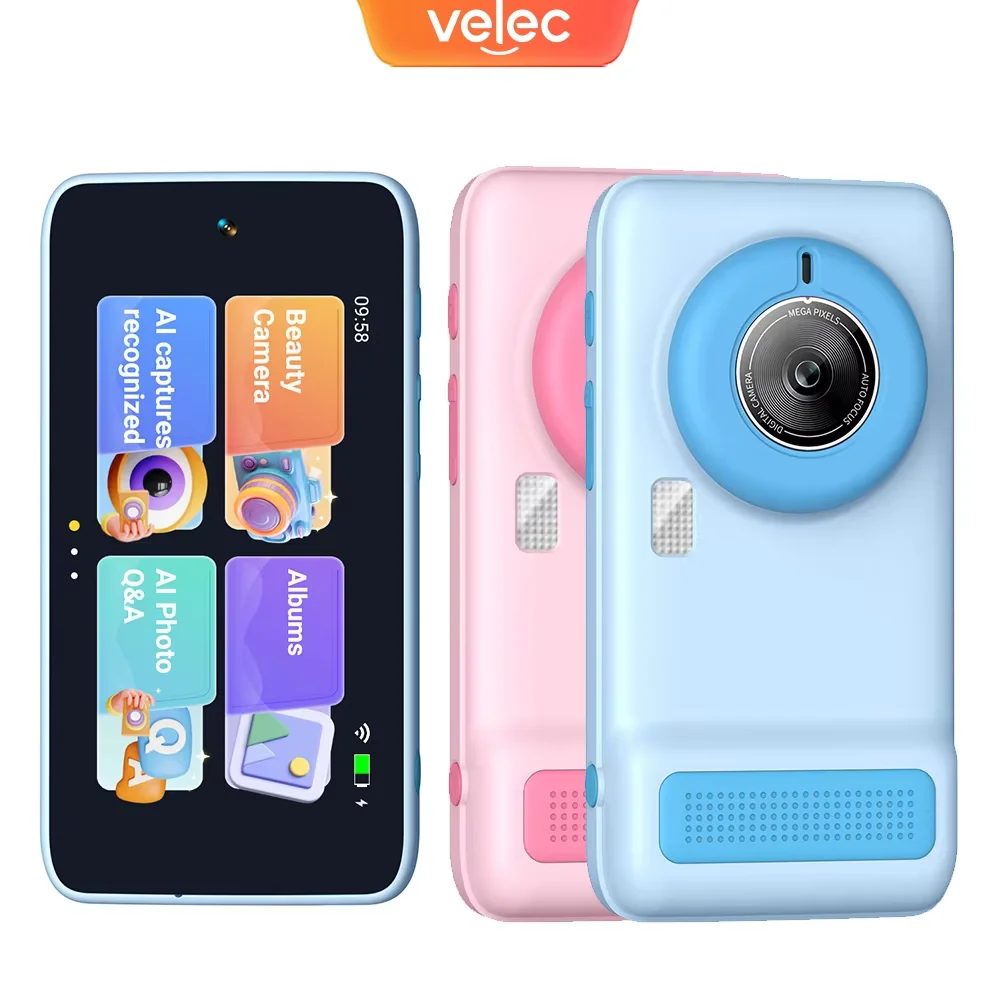 Velec Kids Smart AI Learning Camera Educational Toys with Photo Recognition & Knowledge Encyclopedia Brithday Gifts for Age 3-12