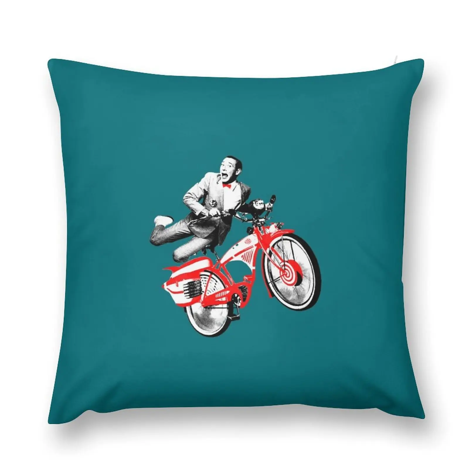 Pee Wee Herman - Pee Wee Herman_s Big Adventure Bike Throw Pillow Decorative pillow case bed pillows pillow